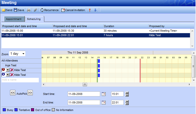 Scheduling/FreeBusy