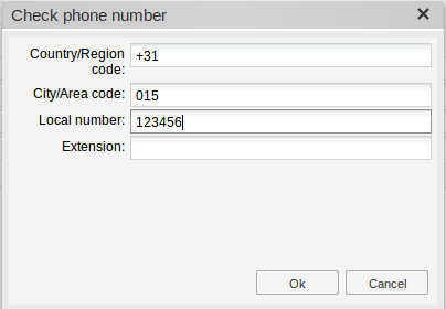 Phone details dialog