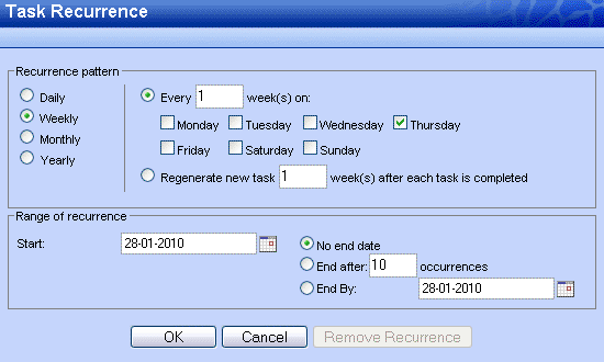 Task Recurrence