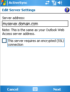 Server address