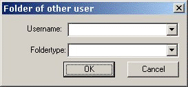 User and folder selection